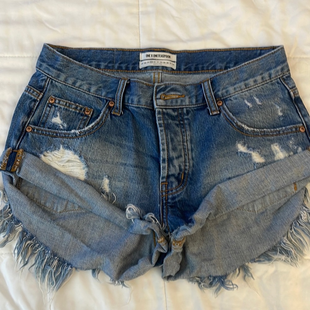 One x Oneteaspoon denim shorts size 25